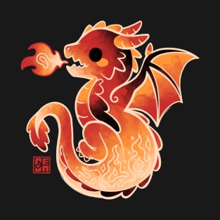 Red dragon flames T-Shirt