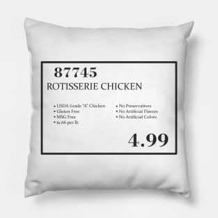 barcode Costco rotisserie chicken label 87745 Pillow