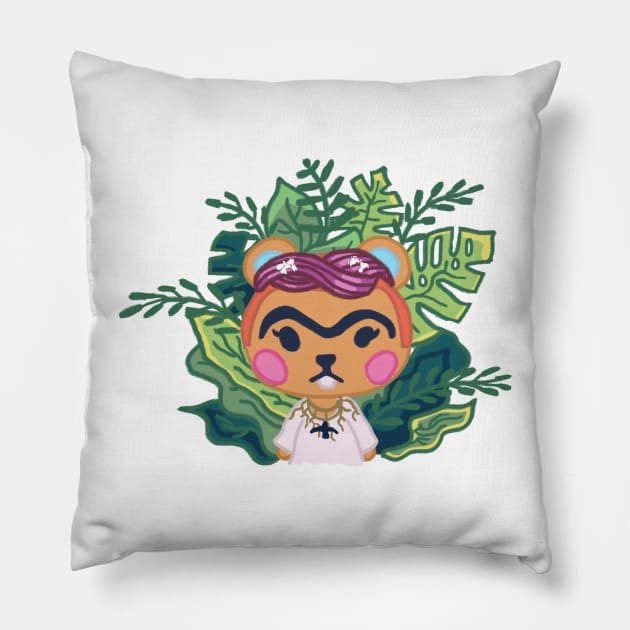 Hazel Frida Kahlo Pillow by RileySessions