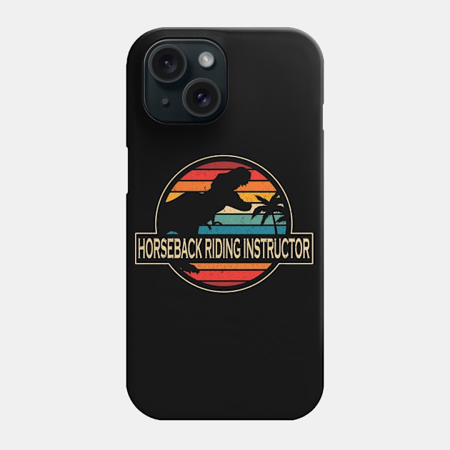 Horseback Riding Instructor Dinosaur Phone Case by SusanFields