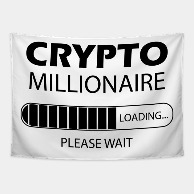 Crypto Trader - Crypto Millionaire Loading Tapestry by KC Happy Shop