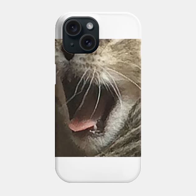 Open Kitten Mouth Phone Case by Reilly's Fine Art and Designs