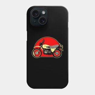 1980 BMW R 80 G-S Retro Red Circle Motorcycle Phone Case