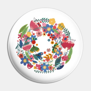 Floral wreath Pin