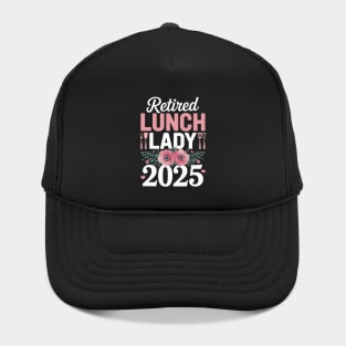 Retired Lunch Lady 2025 Floral Rainbow Hat