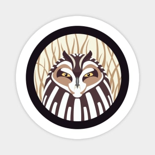 Short eared Owl Logo Magnet