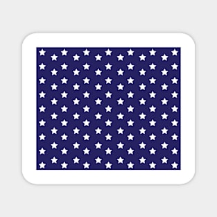 Stars Pattern - White and Blue Magnet