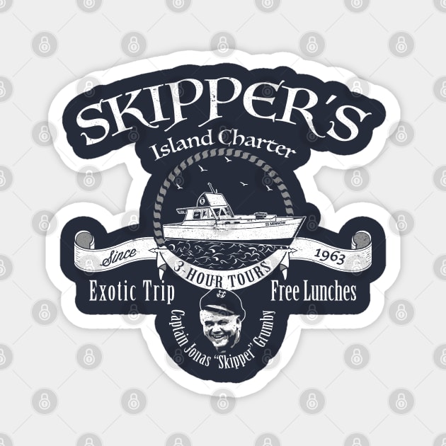 Skipper's Island Charter 3 Hour Tour Magnet by Alema Art