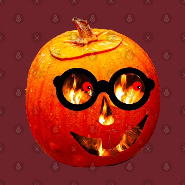 Pumpkin with eyes on fire by dalyndigaital2@gmail.com