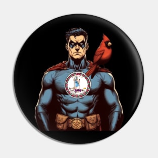 Richmond Virginia 1980s Gritty Comic Book Superhero RVA Pin