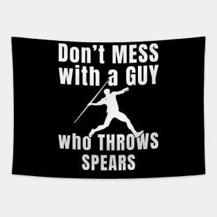 Mens Javelin Don't Mess Athlete Gift Tapestry