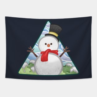 Happy Snowman Tapestry