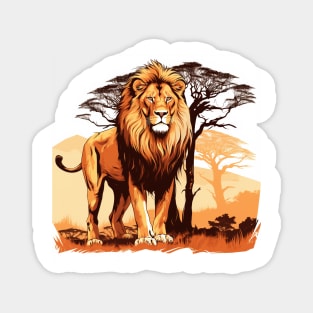 Wild African Lion Magnet