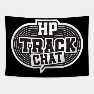 HP TRACK CHAT MERCH black logo Tapestry