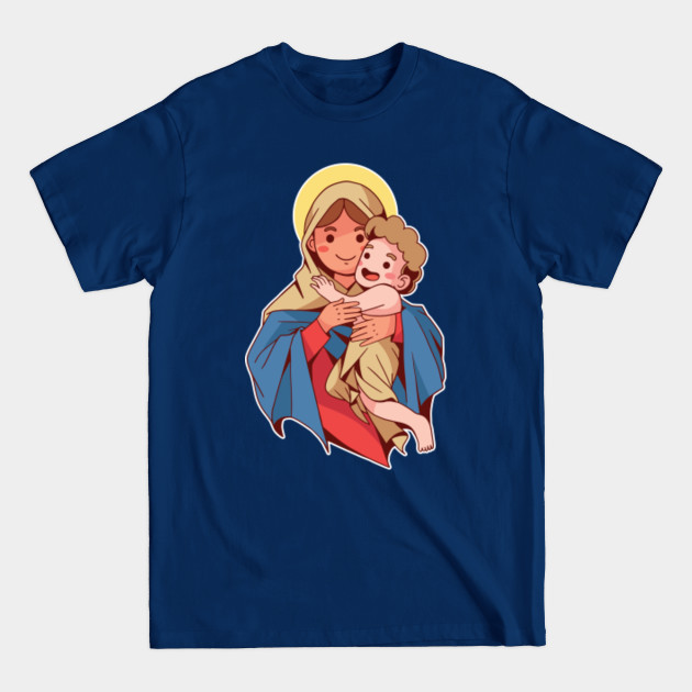 Disover Virgin Mary and Baby Jesus - Catholic - T-Shirt