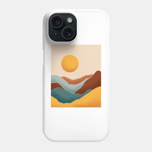 Modern Earthy Tones Mountains 36 Phone Case