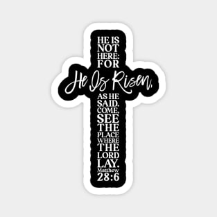 He is Risen Indeed Christian Cross Easter Day Gift Magnet