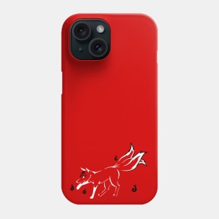 Kitsune (white and black) Phone Case