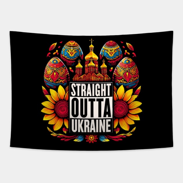 Straight Outta Ukraine Tapestry by Straight Outta Styles