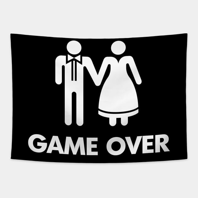 GAME OVER - FUNNY WEDDING DESIGN Tapestry by Great North American Emporium