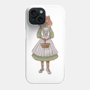 Bunny in a green dress Phone Case