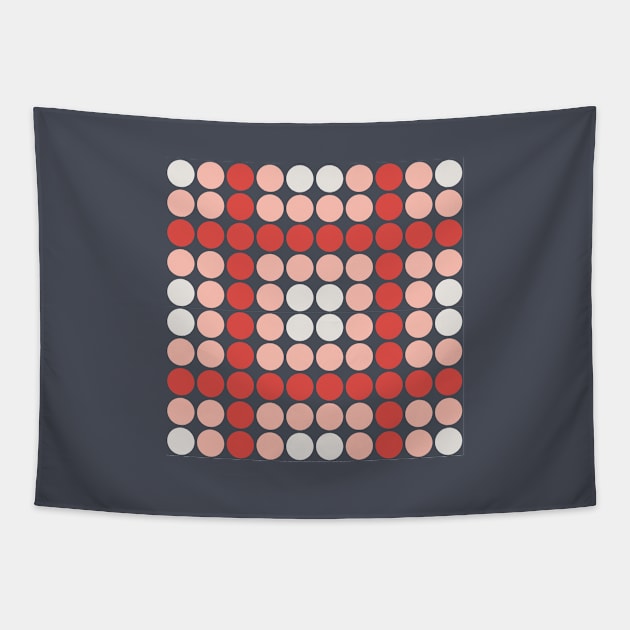 Colorful Dots pattern on Dark Background Tapestry by kallyfactory