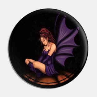 Dark fairy with purple bat wings Pin