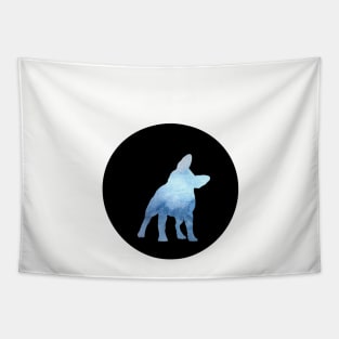 French Bulldog - Ocean Blue Silhouette Tapestry