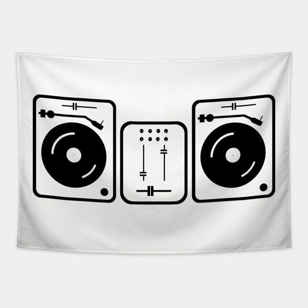 DJ Setup Tapestry by Tee4daily