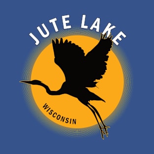 Jute Lake in Wisconsin Heron Sunrise T-Shirt