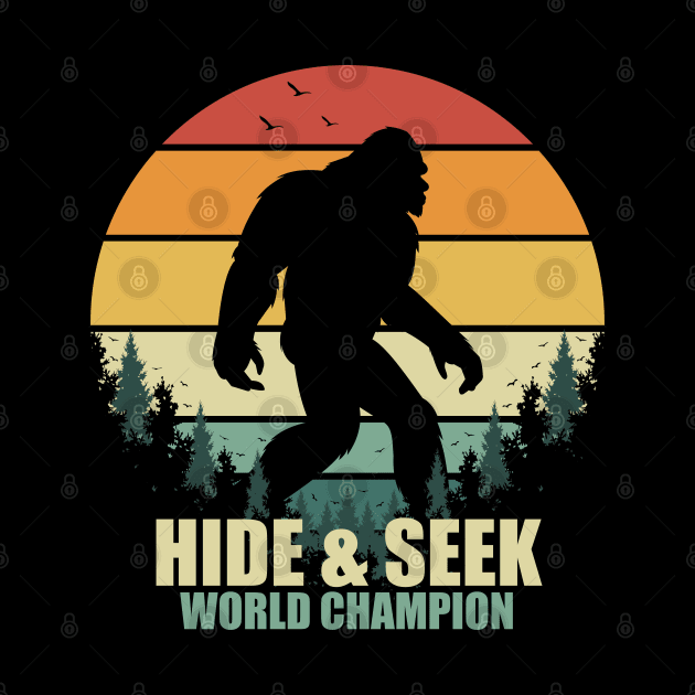 Sasquatch bigfoot Hide seek world champion - Bigfoot believer Vintage Gift by Tesszero