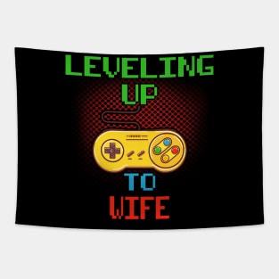 Promoted To Wife T-Shirt Unlocked Gamer Leveling Up Tapestry