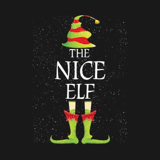 Nice Elf Family Matching Christmas Group Funny Pajama Gift T-Shirt