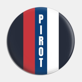 Pirot City in Serbian Flag Colors Vertical Pin