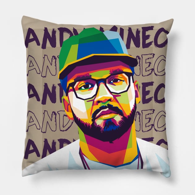mineo coming in hot Pillow by cool pop art house