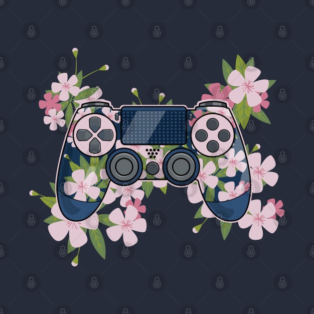 Japanese Sakura Cherry Blossom Video Game Console Controller for Gamer by Hixon House