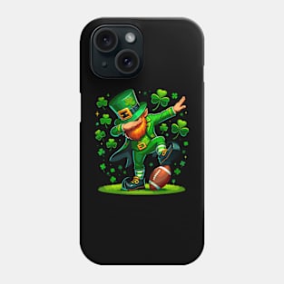 St Patricks Day Boy Men Football Costume Dabbing Leprechaun Phone Case