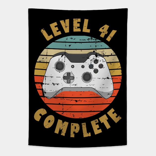 Level 41 Complete 41st Birthday Gift For Men Women Tapestry by RW