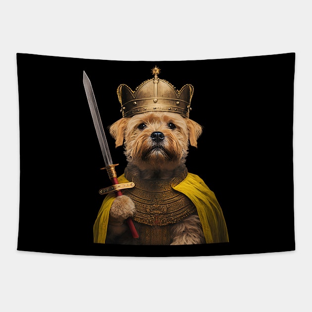 KING DOG Tapestry by RetroZin