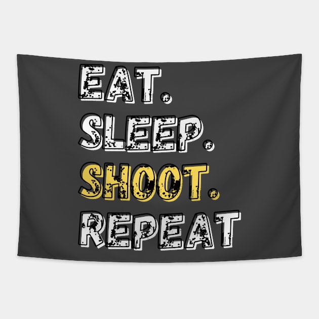 Eat. Sleep. Shoot. Repeat. Shirt Tapestry by LBAM, LLC