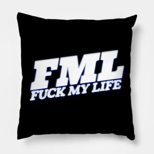 FML //// Retro Typography Design Pillow