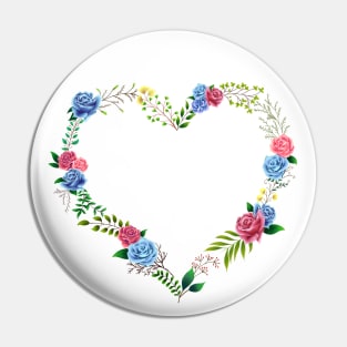 Floral heart Pin