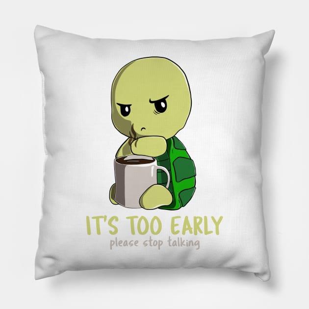 Turtle coffee early Pillow by ro83land