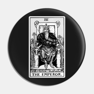 IV. The Emperor Tarot Card | Black and white Pin