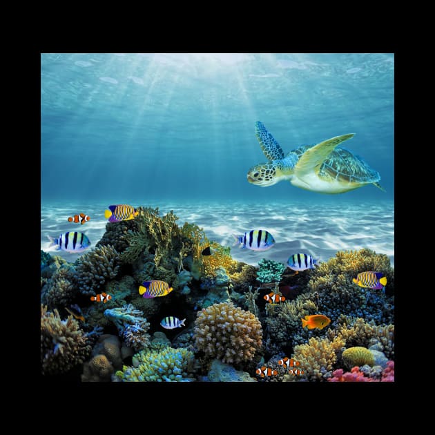 Aquatic Coral Reef Background by ACGraphics