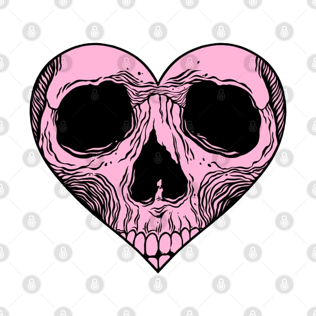 Pink Heart Skull by OccultOmaStore