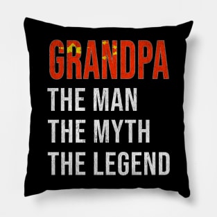 Grand Father Chinese Grandpa The Man The Myth The Legend - Gift for Chinese Dad With Roots From  China Pillow