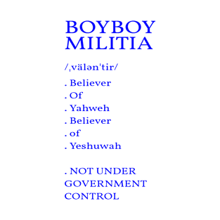 Boyboy Militia Dictionary collection (blue) T-Shirt