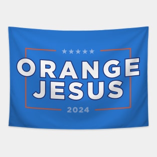 Orange Jesus Tapestry