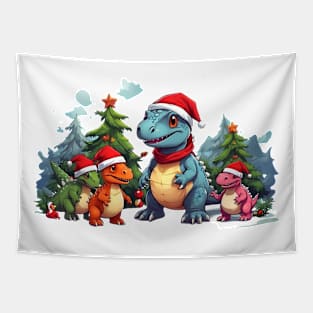 Festive Dino Wonderland Tapestry